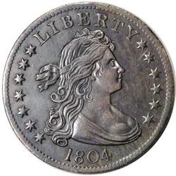 1804 25C AU58 Cleaned, Retoned