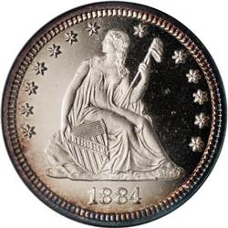 1884 25C PR68 Cameo NGC