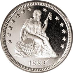 1888 25C PR67 Deep Cameo PCGS. In 1888, quarters were