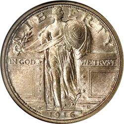 1916 25C MS66 Full Head NGC