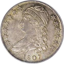1807 50C Capped Bust, Large Stars MS64 PCGS