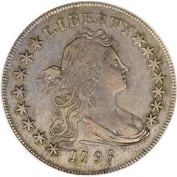 1796 $1 Small Date, Small Letters XF45 NGC