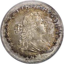 1798 $1 Small Eagle, 13 Stars AU58 PCGS