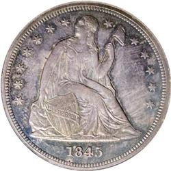 1845 $1 MS63 NGC