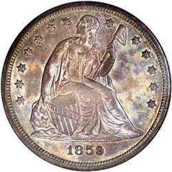 1859-S $1 MS62 NGC