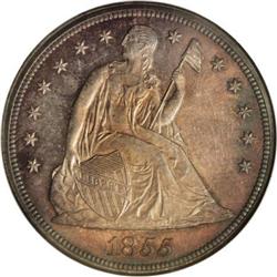 1855 $1 PR66 NGC