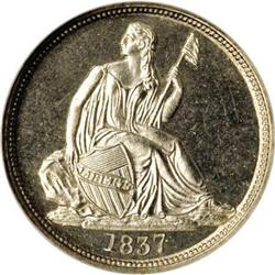 1837 10C No Stars PR66 NGC