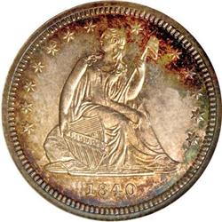 1840 25C Drapery PR65 NGC