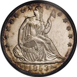 1853 50C Arrows and Rays PR66 NGC