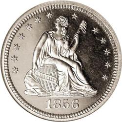 1856 25C PR67 Cameo NGC