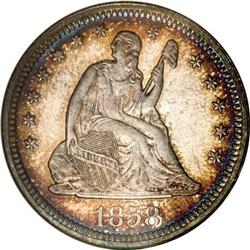1858 25C PR67 NGC