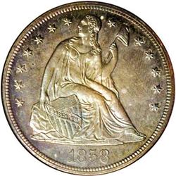 1858 $1 PR66 NGC