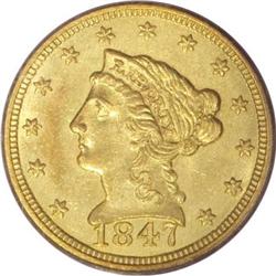 1847-C $2 1/2 MS63 PCGS