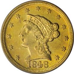 1848-D $2 1/2 MS63 PCGS