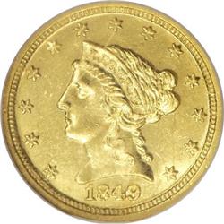 1849-D $2 1/2 MS62 NGC