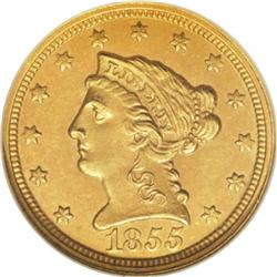 1855-C $2 1/2 MS62 NGC