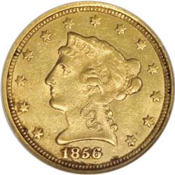 1856-C $2 1/2 MS62 NGC