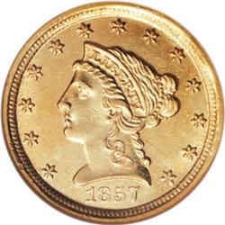 1857-D $2 1/2 MS61 NGC