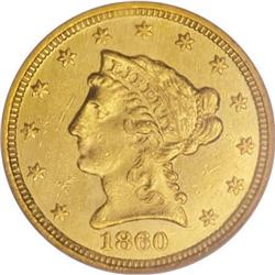 1860-C $2 1/2 MS61 NGC