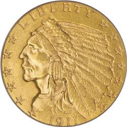 1911-D $2 1/2 MS62 PCGS