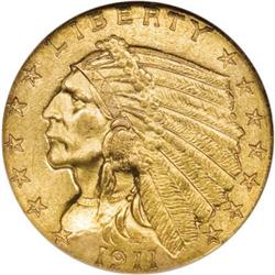 1911-D $2 1/2 MS64 NGC