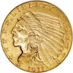 1911-D $2 1/2 MS64 PCGS