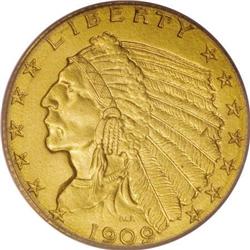 1909 $2 1/2 PR63 PCGS