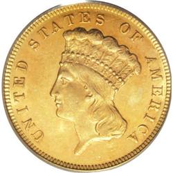 1870 $3 MS63 PCGS
