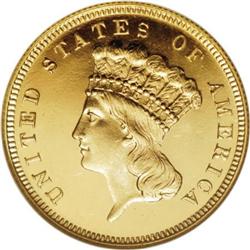 1889 $3 PR66 Cameo NGC