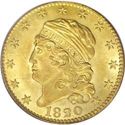 1820 $5 Square 2 MS64 PCGS