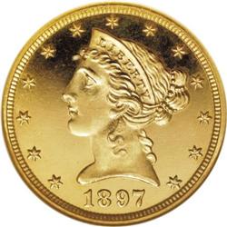 1897 $5 PR66 Ultra Cameo NGC
