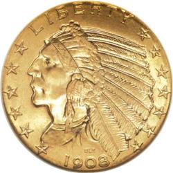 1908 $5 MS68 NGC