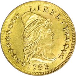 1795 $10 13 Leaves--Improperly Cleaned--NCS.