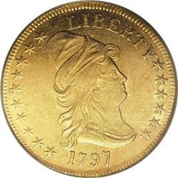 1797 $10 Large Eagle--Scratched--NCS. AU