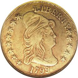 1799 $10 Large Stars Obverse AU50 NGC