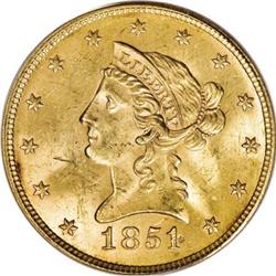 1851 $10 MS63 PCGS