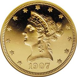 1907 $10 PR64 Cameo NGC