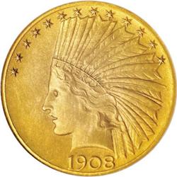 1908 $10 Motto PR65 NGC