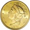 Image 1 : 1874 $20 MS62 PCGS