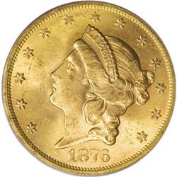 1876-S $20 MS64 PCGS