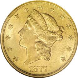 1877-CC $20 AU58 NGC