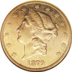 1879-CC $20 AU55 NGC