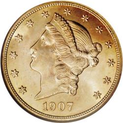 1907-D $20 MS66 NGC