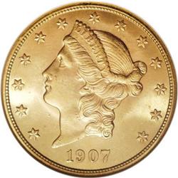 1907-S $20 MS65 NGC