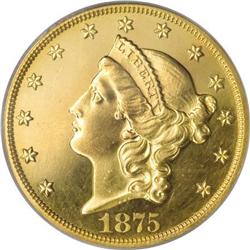 1875 $20 PR63 Cameo PCGS