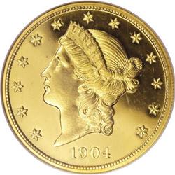 1904 $20 PR64 Cameo NGC