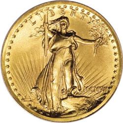 1907 $20 High Relief, Wire Rim MS69 PCGS