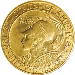 1915-S $50 Panama-Pacific 50 Dollar Round MS64