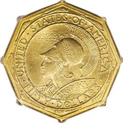 1915-S $50 Panama-Pacific 50 Dollar Octagonal