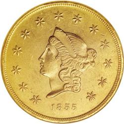 1855 $50 Wass Molitor Fifty Dollar MS60 NGC